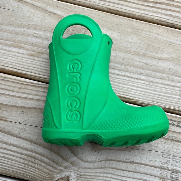 CROCS Other - Crocs Kids Green Rain Boots Size 7